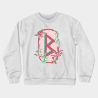 Berkana Rune Flowery Design Crewneck Sweatshirt